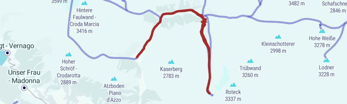 Route map: Sci alpinismo alla Cima di Tessa